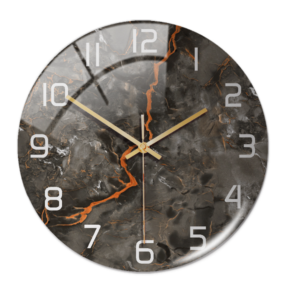 MarbleTime – Wandklok Marmerdesign – Stille Moderne Woondecoratie