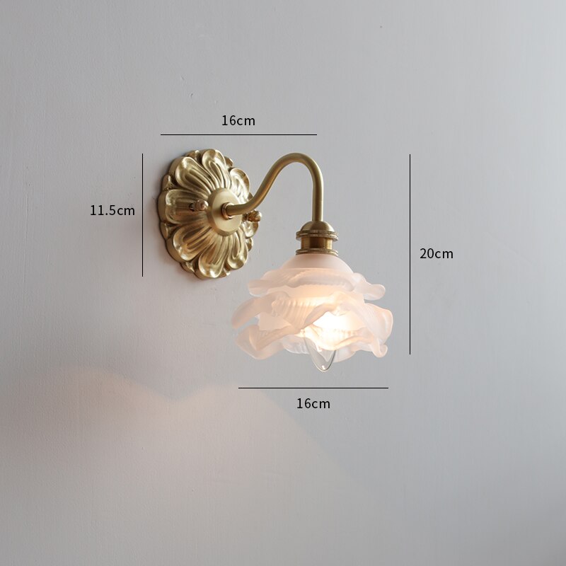 Clarest – Vintage wall lamp frosted glass – Classic design with E27 fitting