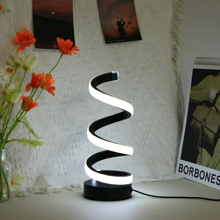 FlexiGlow Modern S-shaped Desk Lamp - Stylish Lighting for Office