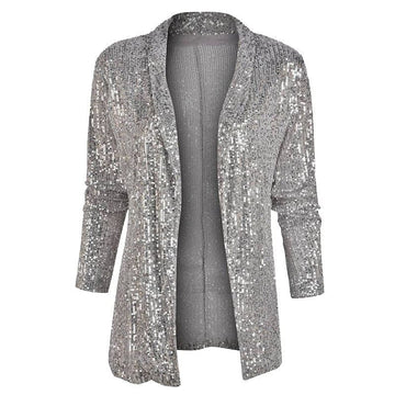 Melzano blazer vest met glitter pailletten