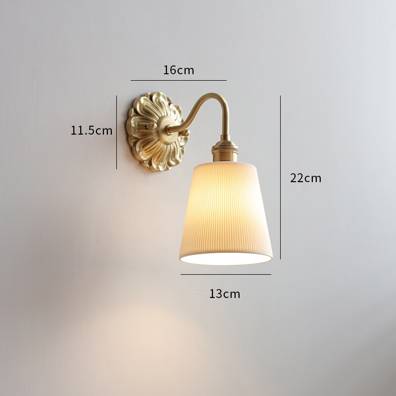 Clarest – Vintage wall lamp frosted glass – Classic design with E27 fitting