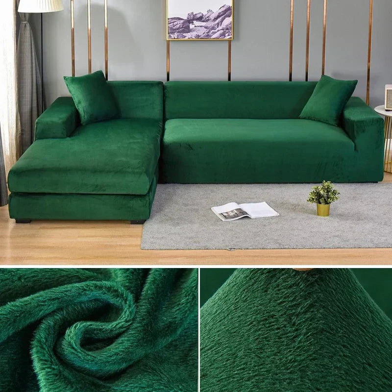 Samtlux – Fluwelen stretch bankhoes antislip – stijl & bescherming thuis
