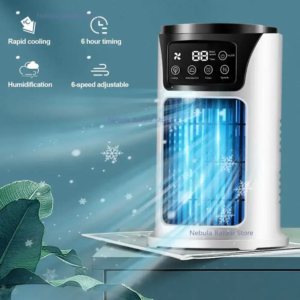 AirPure Mini – Compacte 3-in-1 Luchtkoeler met USB en Stil Design