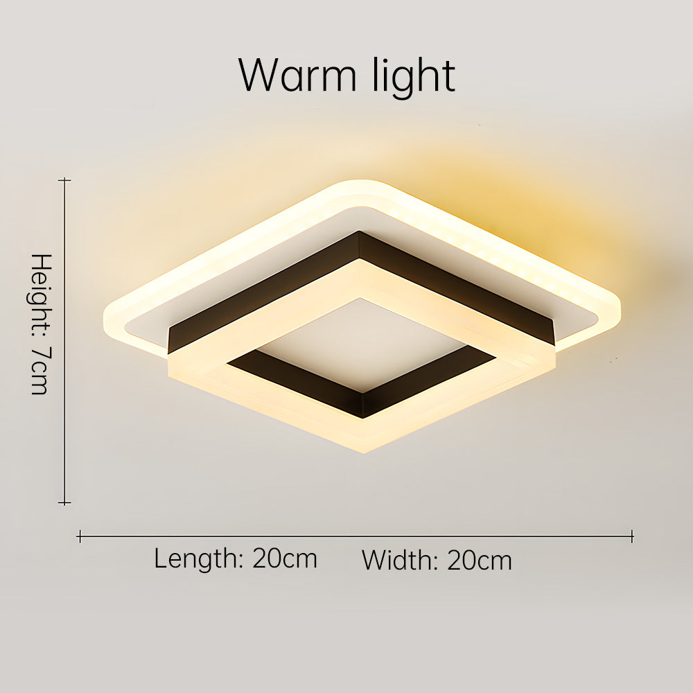 Lumora – Vierkante LED plafondlamp – Modern design voor hal & slaapkamer