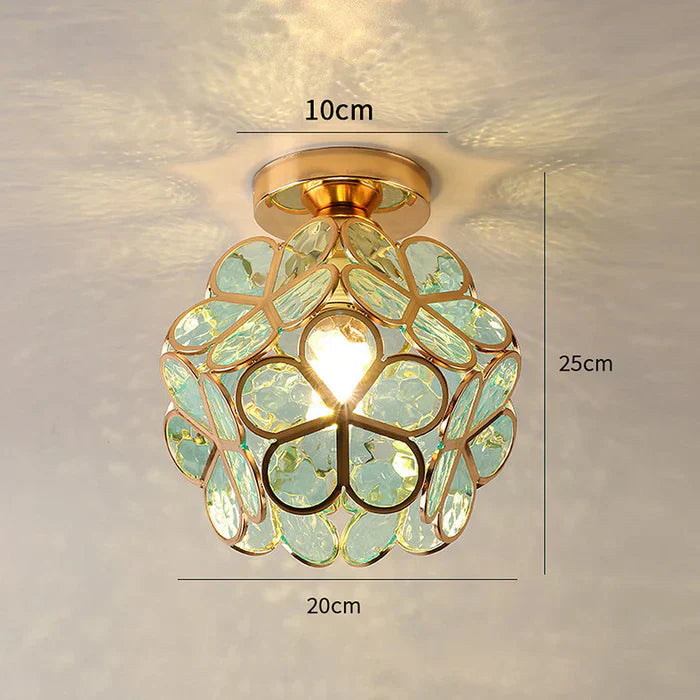 Melzano BloomGlow | Elegant glass ceiling lamp with flowers to beautify your space with timeless style