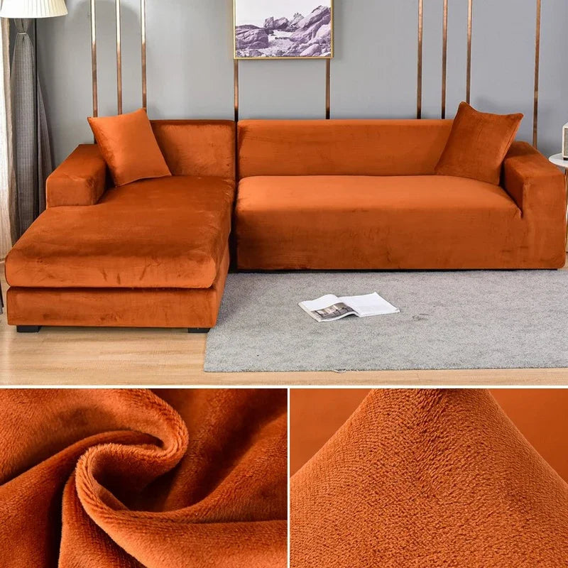 Samtlux – Fluwelen stretch bankhoes antislip – stijl & bescherming thuis