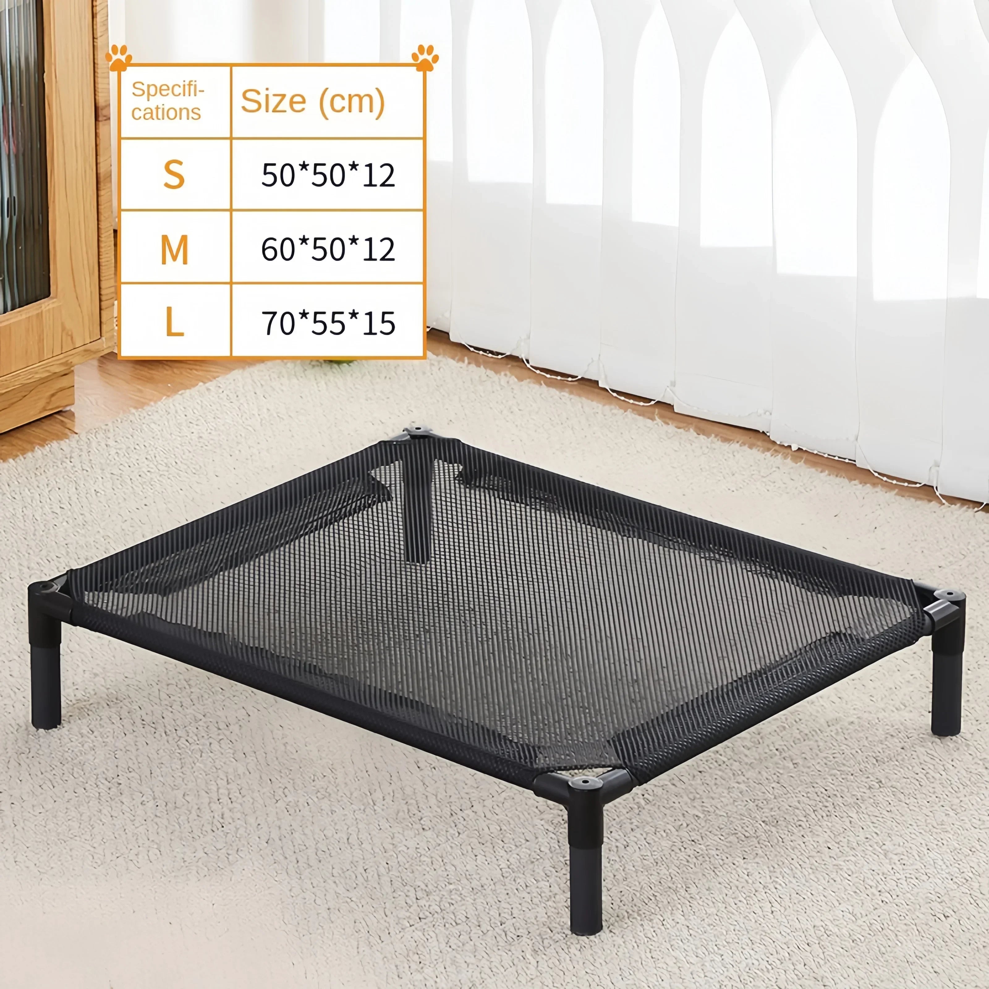 Elevated Foldable Pet Bed – Portable Bed for Cats & Dogs