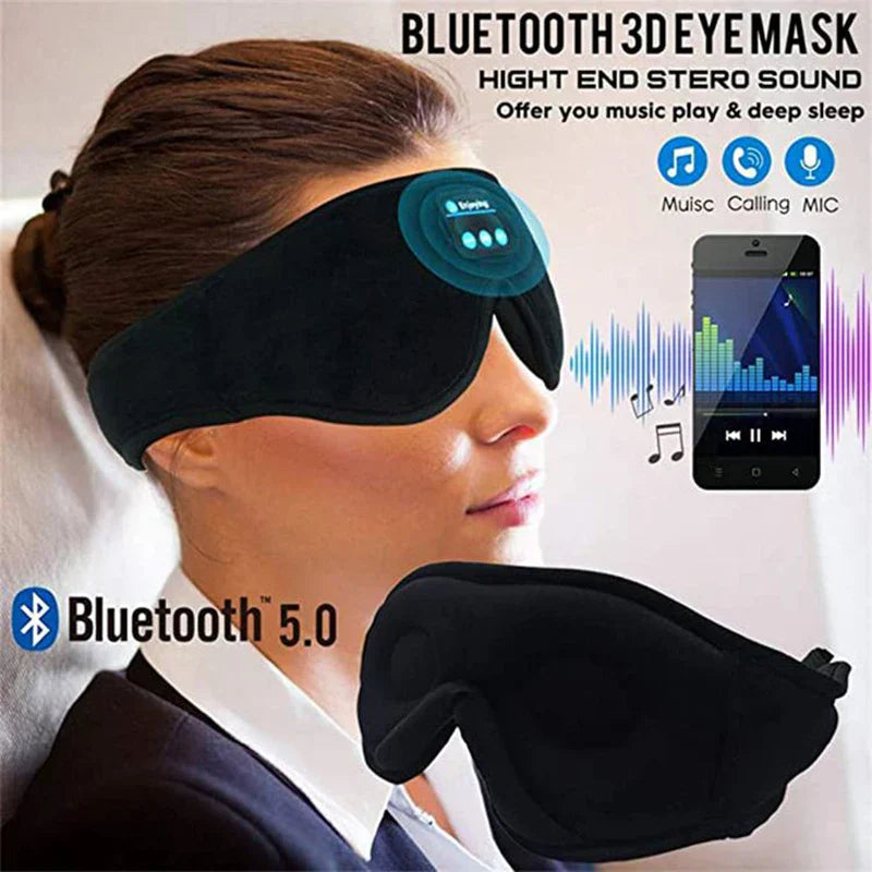 Melzano Slaapmasker 3D Oogmasker HoofdSet Hoofdband