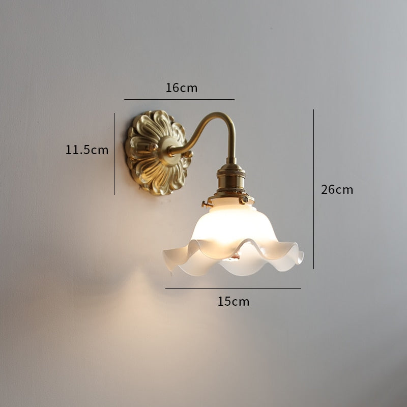 Clarest – Vintage wall lamp frosted glass – Classic design with E27 fitting