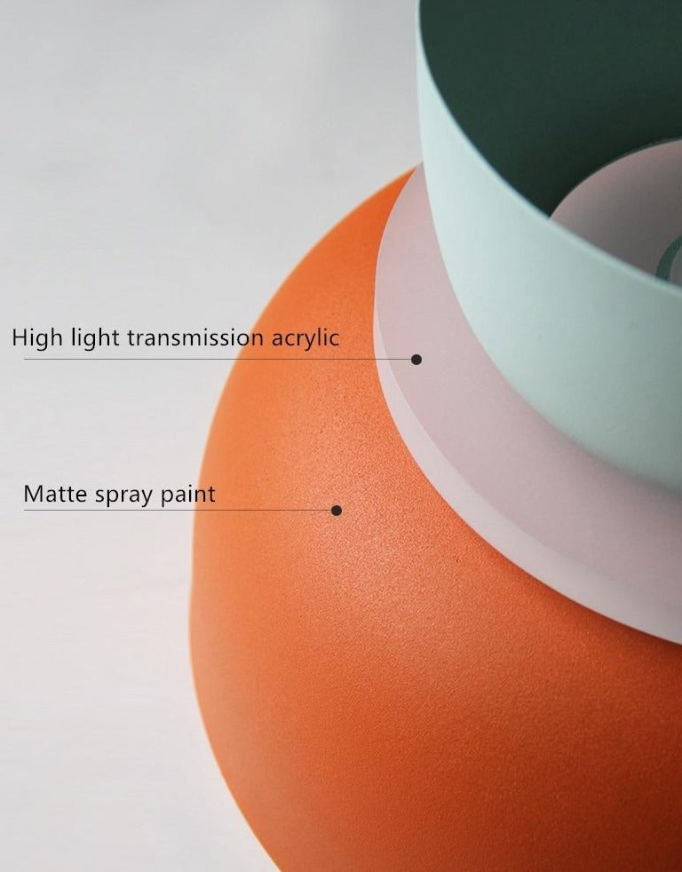 Liora Lights – Halo LED Pendant Lamp with Acrylic Disc, colorful design