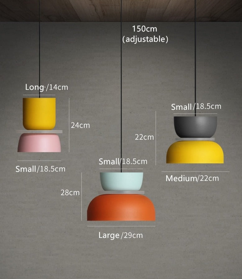 Liora Lights – Halo LED Pendant Lamp with Acrylic Disc, colorful design