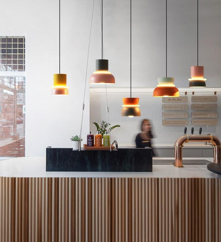 Liora Lights – Halo LED Pendant Lamp with Acrylic Disc, colorful design
