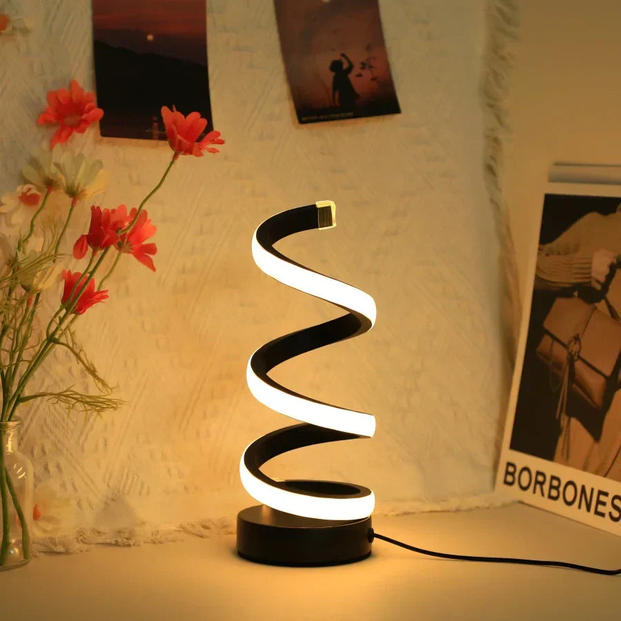FlexiGlow Modern S-shaped Desk Lamp - Stylish Lighting for Office