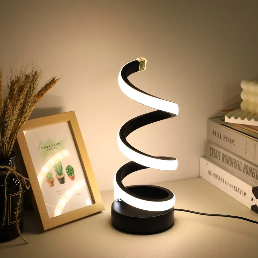 FlexiGlow Modern S-shaped Desk Lamp - Stylish Lighting for Office