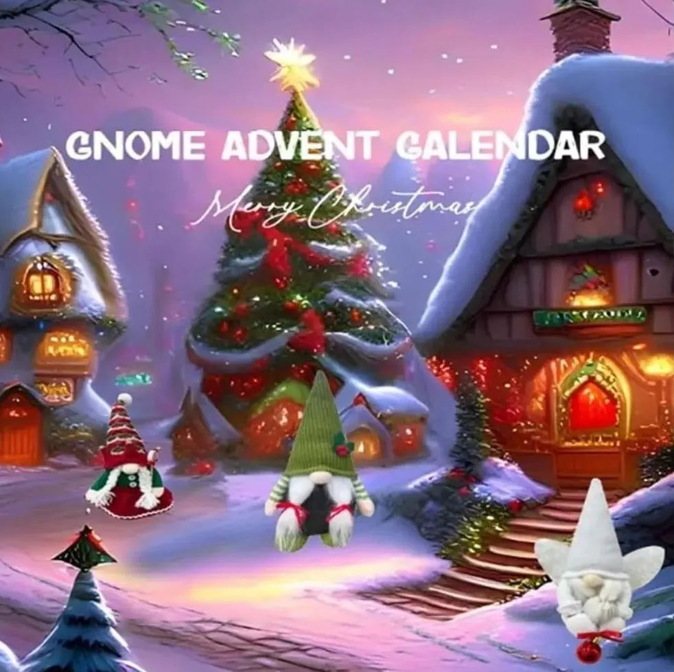 NordLoom – Kerstkabouter adventskalender van stof – Feestelijke decoratie