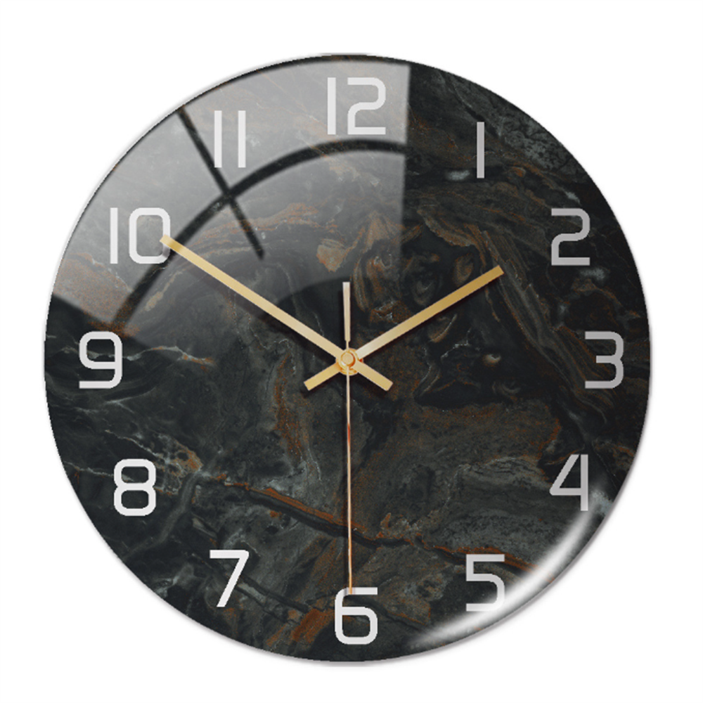 MarbleTime – Wandklok Marmerdesign – Stille Moderne Woondecoratie