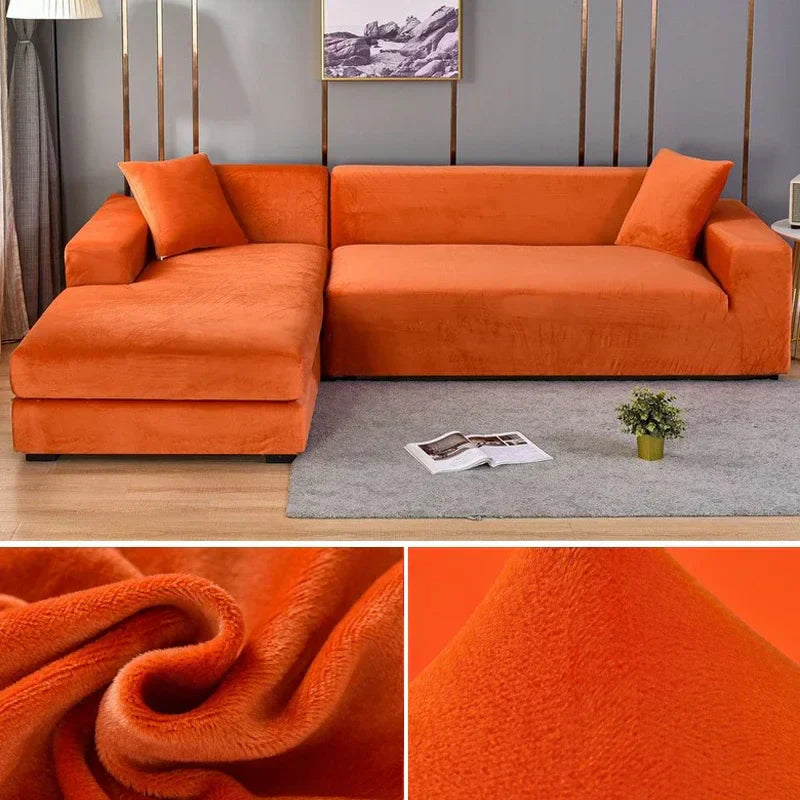 Samtlux – Fluwelen stretch bankhoes antislip – stijl & bescherming thuis