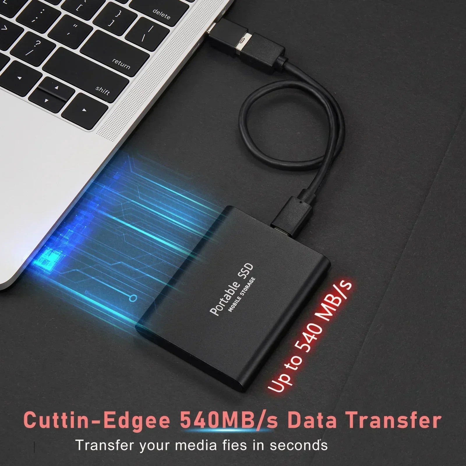 128 TB Externe SSD – Ultrasnel, Compact & Universeel Compatibel
