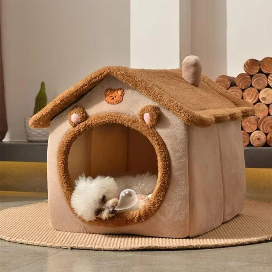 Opvouwbaar Huisdierenbed – Wasbaar Kattenhuisje voor Kleine & Middelgrote Dieren