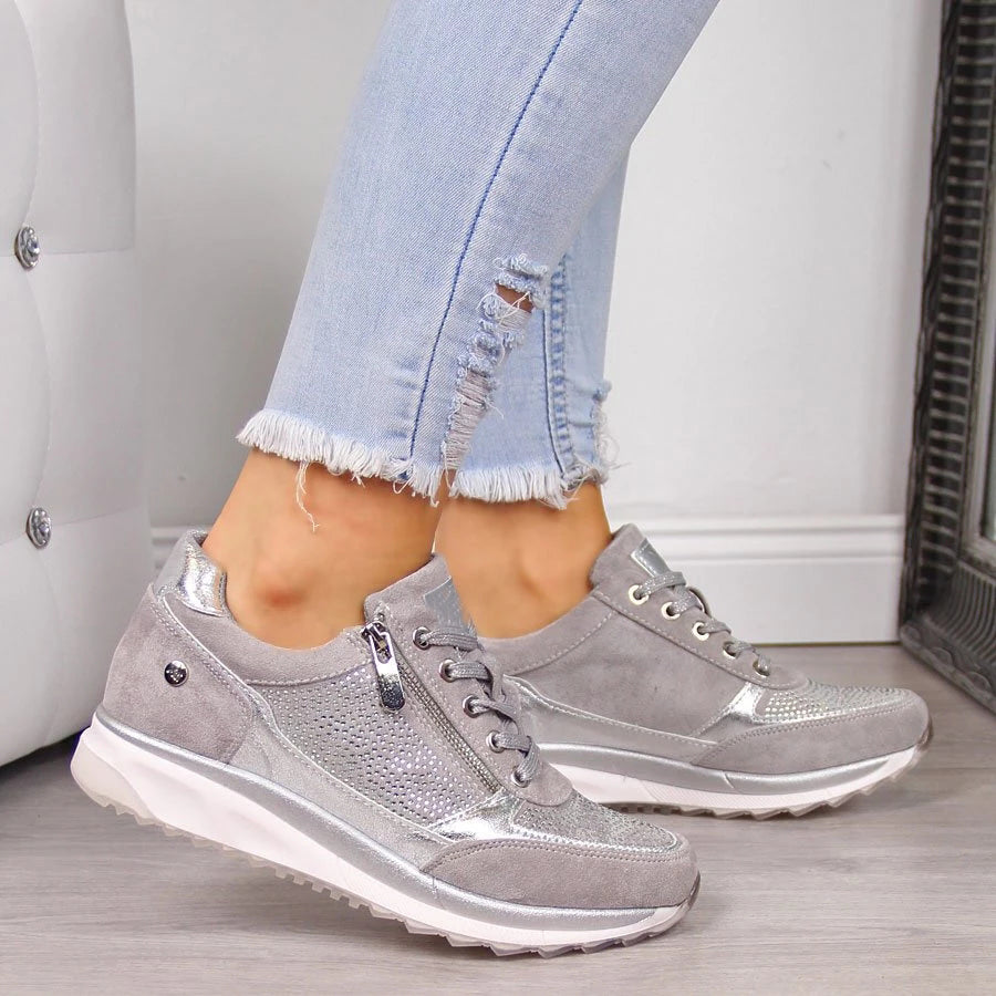 Montira – Zapatos de senderismo para mujer de ante con ajuste ergonómico