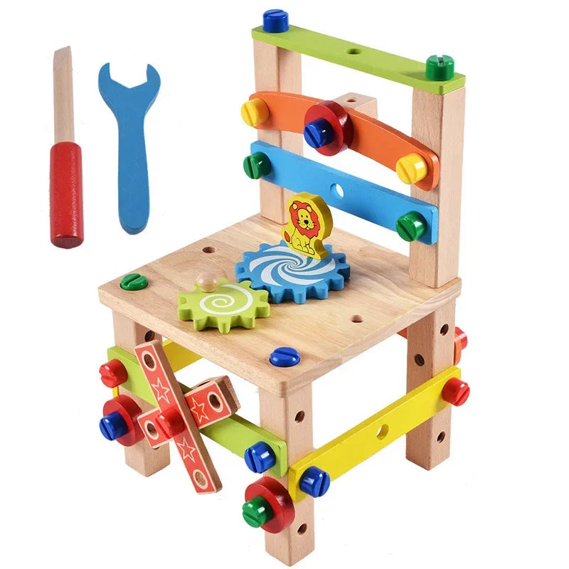 WoodTools Montessori Gereedschapskist – Houten Bouwspeelgoed Kinderen