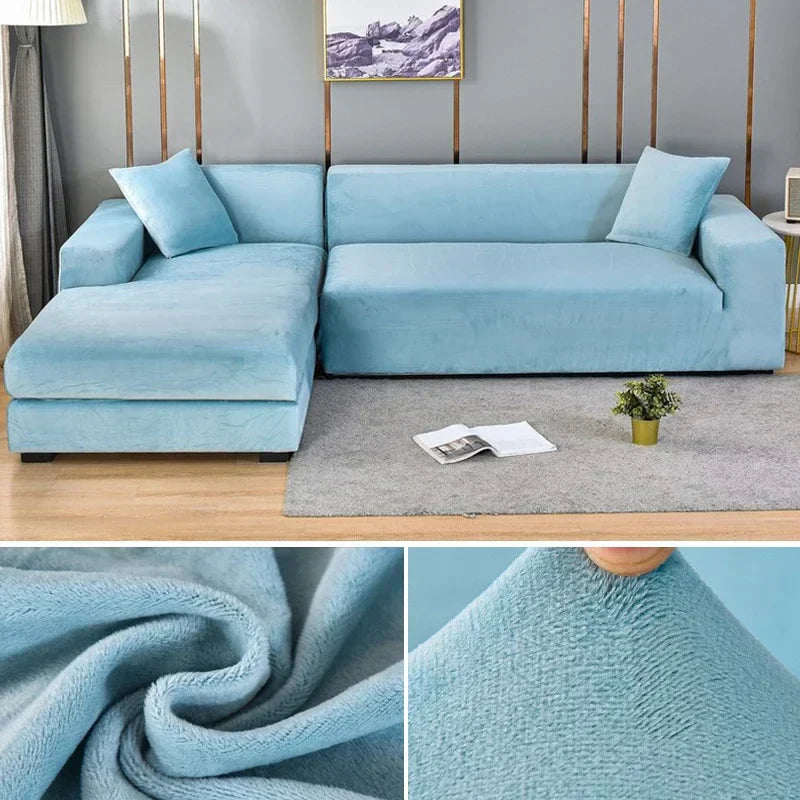 Samtlux – Fluwelen stretch bankhoes antislip – stijl & bescherming thuis