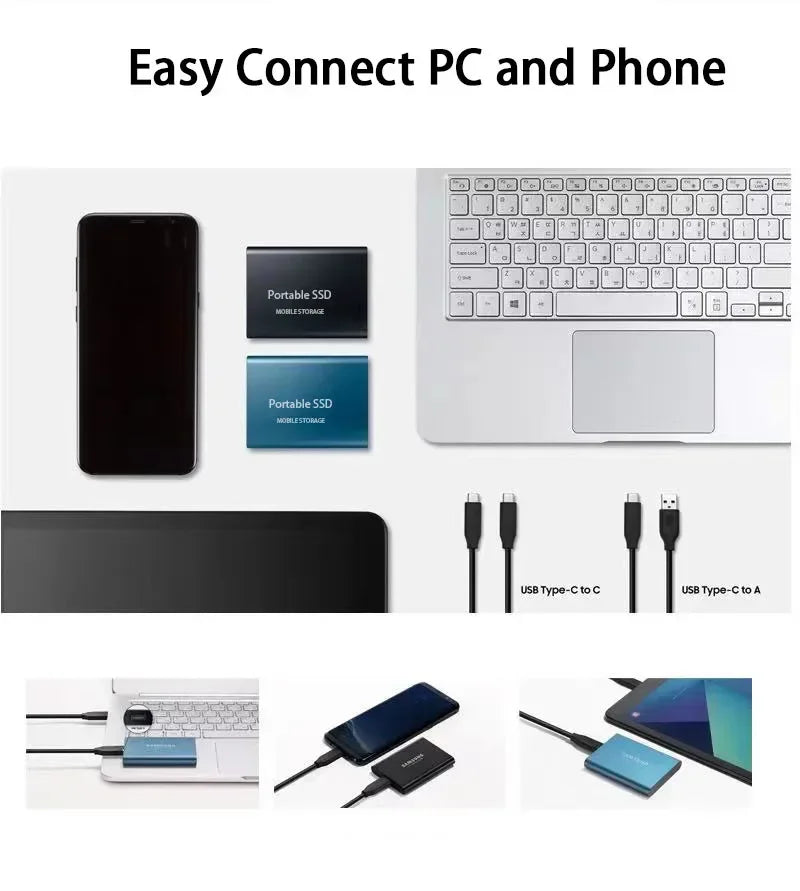 128 TB Externe SSD – Ultrasnel, Compact & Universeel Compatibel