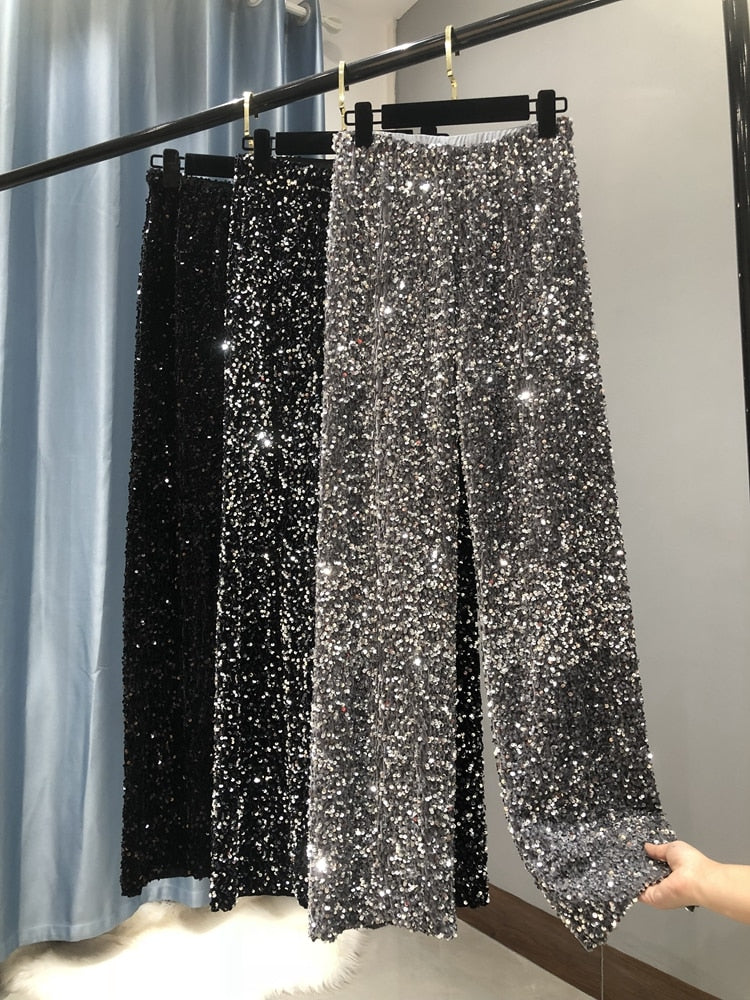 Tanya Pants | Loose Glitter Pants for Glamorous and Comfortable Looks