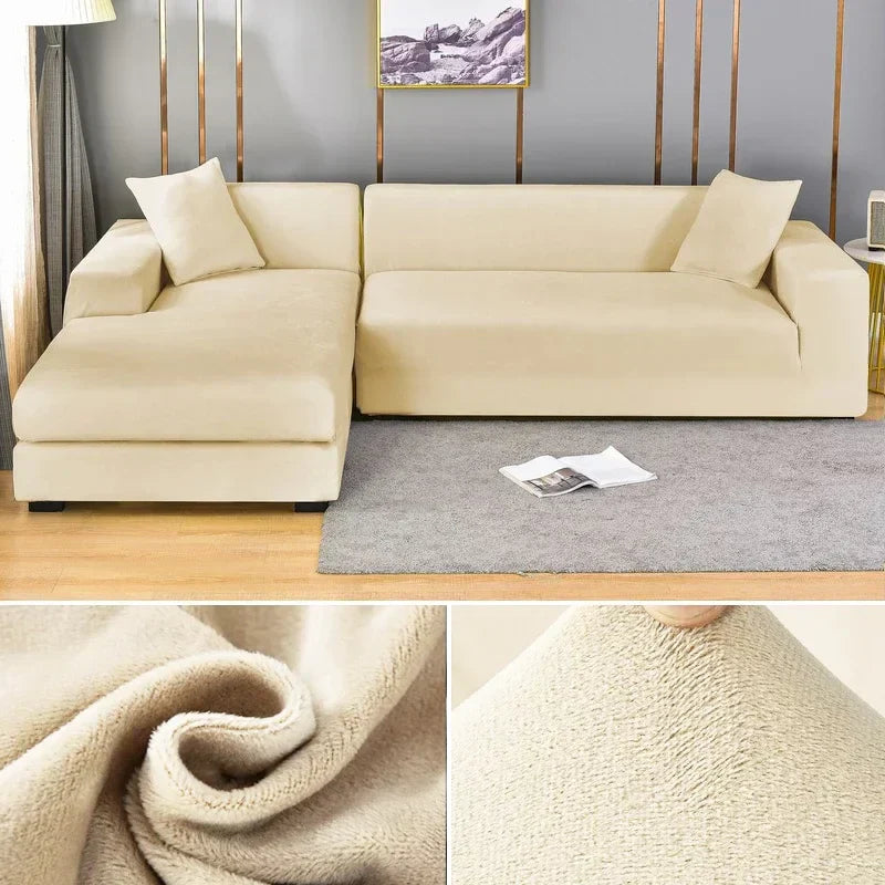 Samtlux – Fluwelen stretch bankhoes antislip – stijl & bescherming thuis