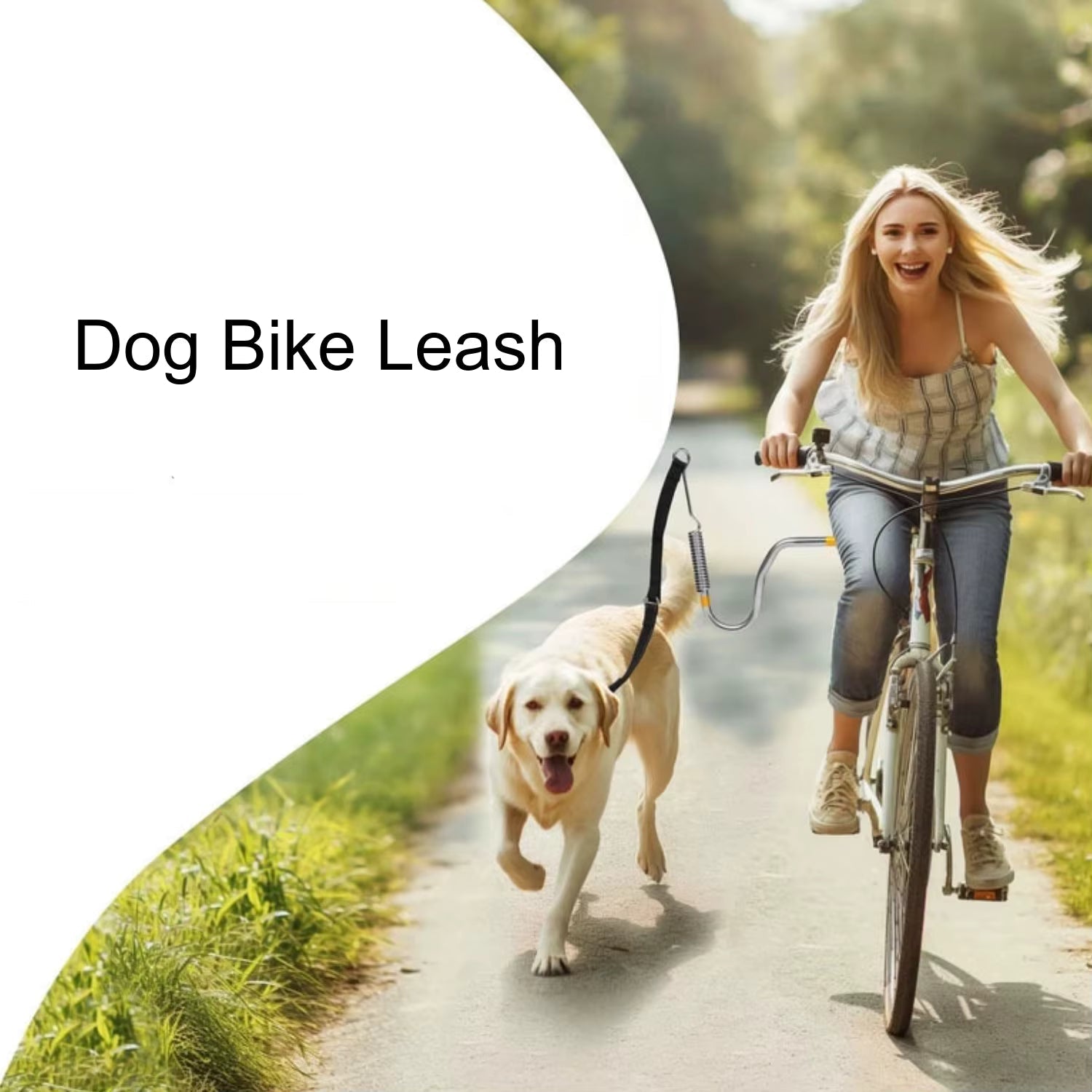 Fietsstang voor Hond – Stevige Bike Handle met Schokdemping en Riem
