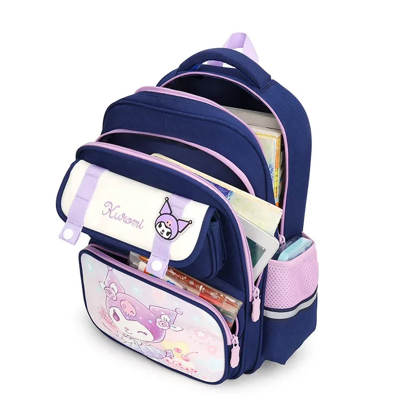 Kuromi Backpack with Trolley – Cute School Bag for Children, Lightweight