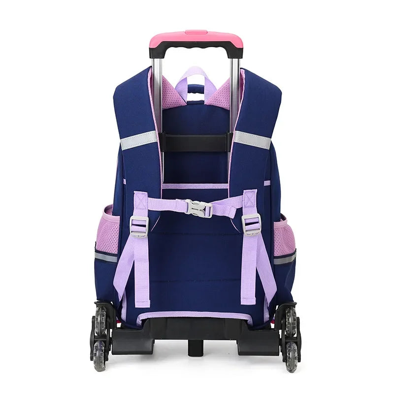 Kuromi Backpack with Trolley – Cute School Bag for Children, Lightweight