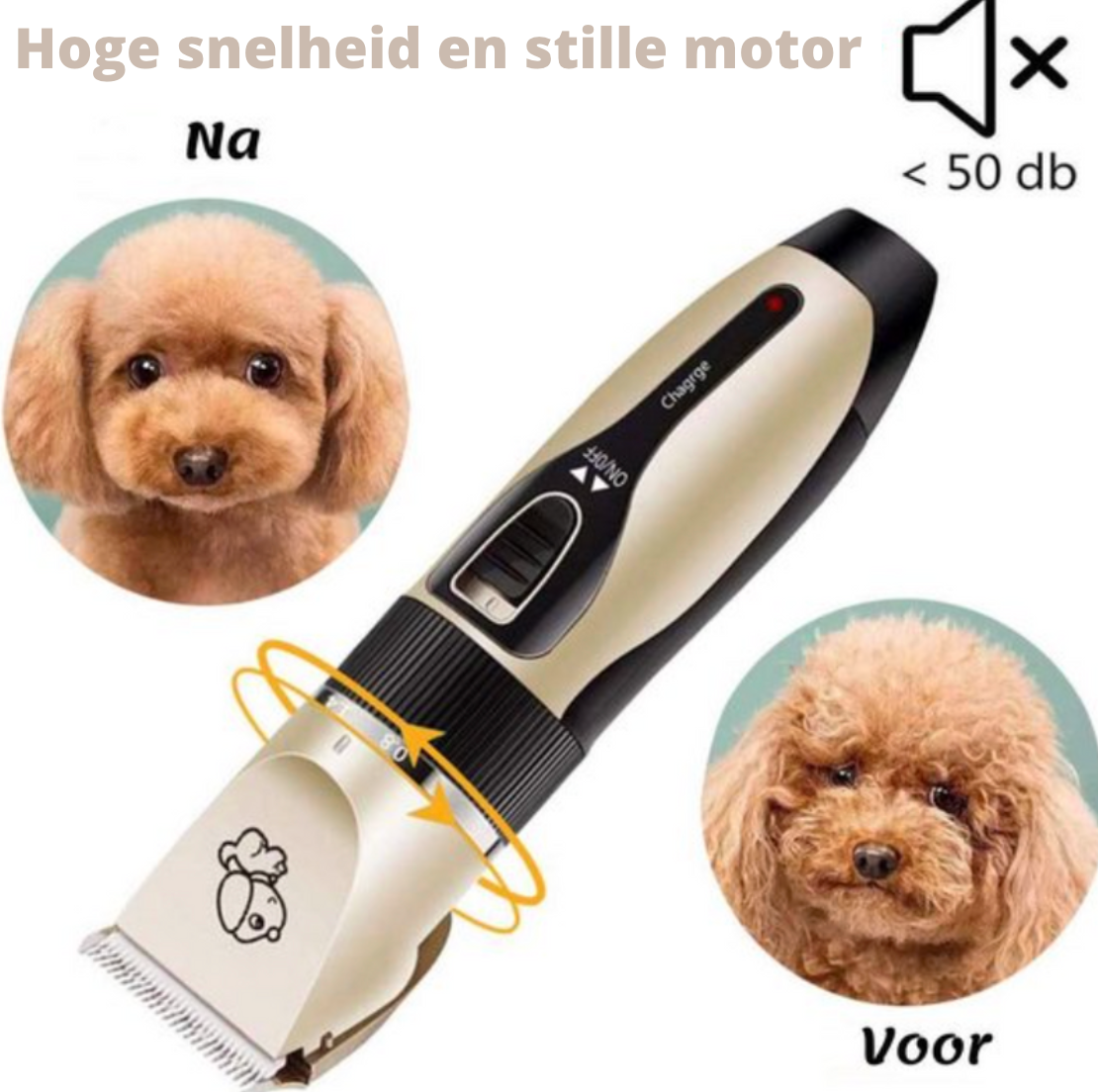 Petts Hondentrimmer – Draadloos, Stil & Krachtig voor Alle Vachttypes