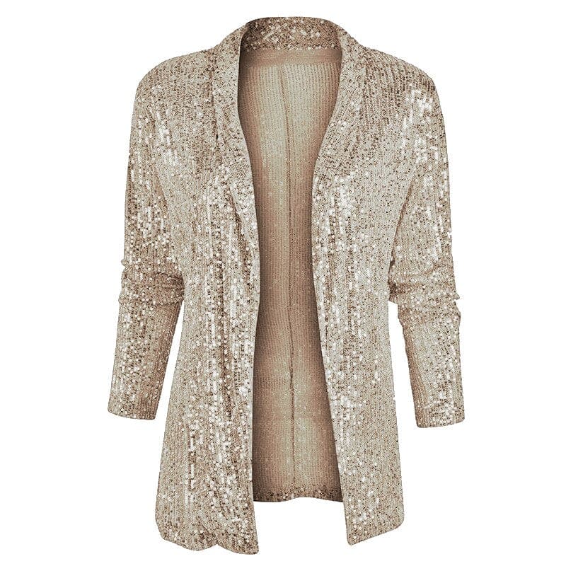 Melzano blazer vest met glitter pailletten