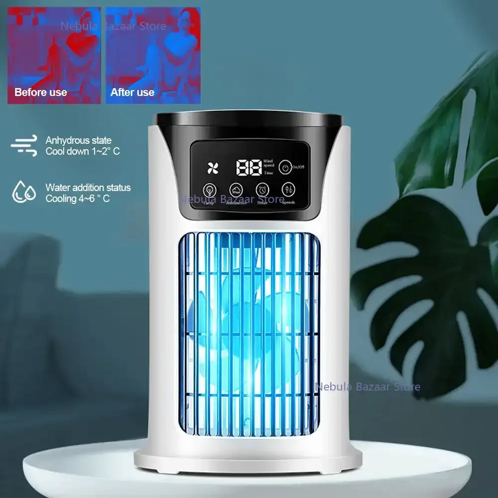 AirPure Mini – Compacte 3-in-1 Luchtkoeler met USB en Stil Design