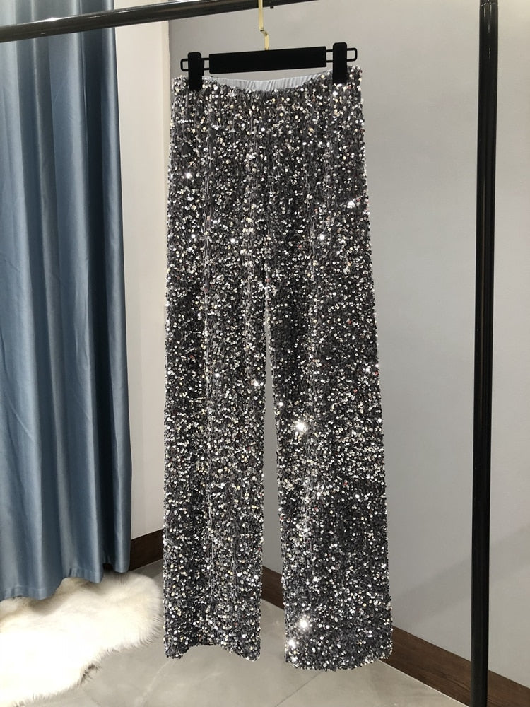 Tanya Pants | Loose Glitter Pants for Glamorous and Comfortable Looks