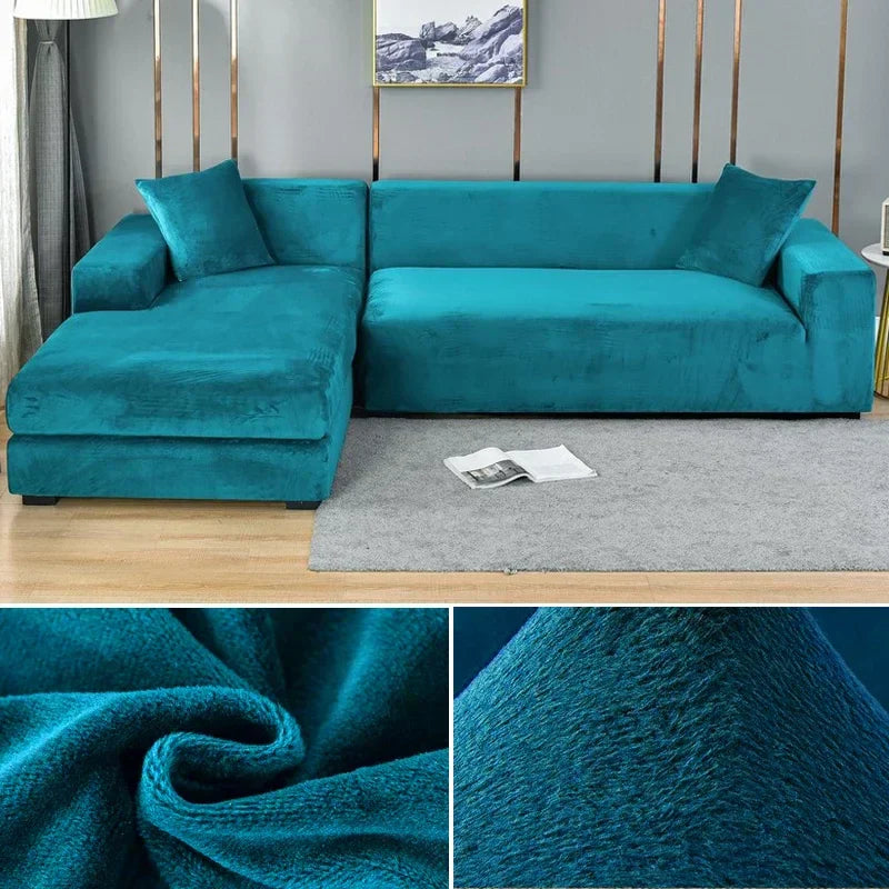 Samtlux – Fluwelen stretch bankhoes antislip – stijl & bescherming thuis
