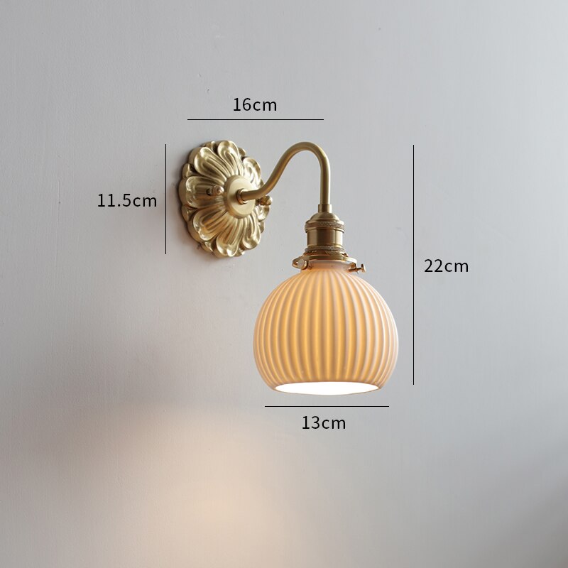 Clarest – Vintage wall lamp frosted glass – Classic design with E27 fitting