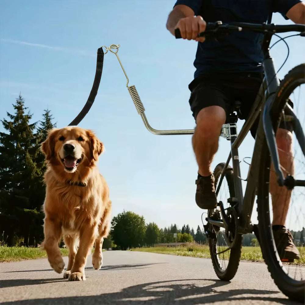 Fietsstang voor Hond – Stevige Bike Handle met Schokdemping en Riem