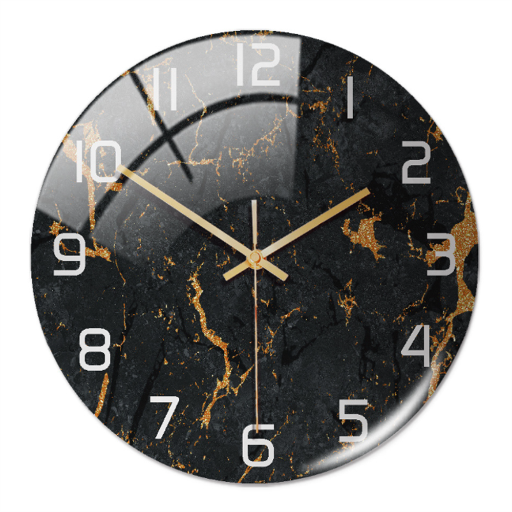MarbleTime – Wandklok Marmerdesign – Stille Moderne Woondecoratie