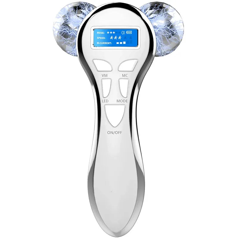 Melzano Rodillo de masaje facial 4D Microcorriente