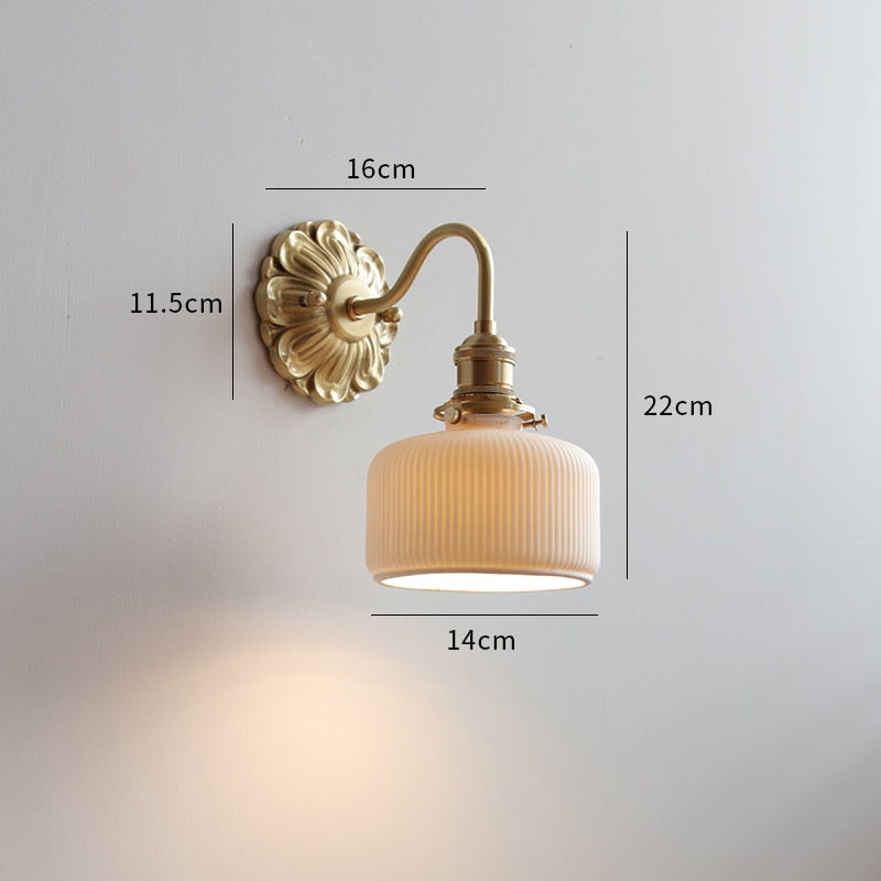 Clarest – Vintage wall lamp frosted glass – Classic design with E27 fitting