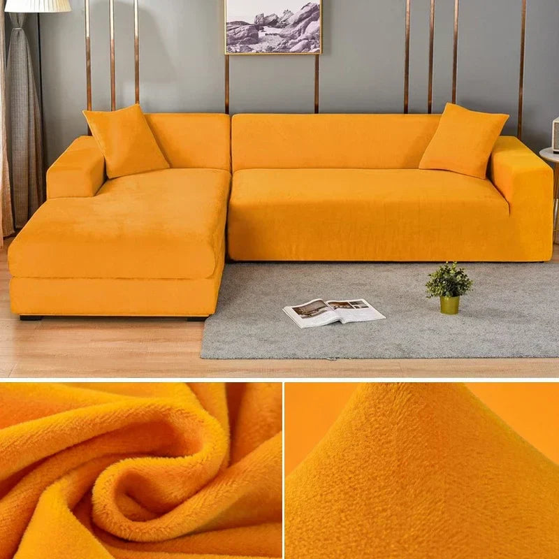 Samtlux – Fluwelen stretch bankhoes antislip – stijl & bescherming thuis