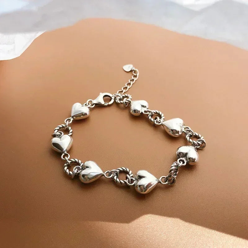 Juego de 4 pulseras de cuerda con piedras preciosas verdes y piedras de imitación