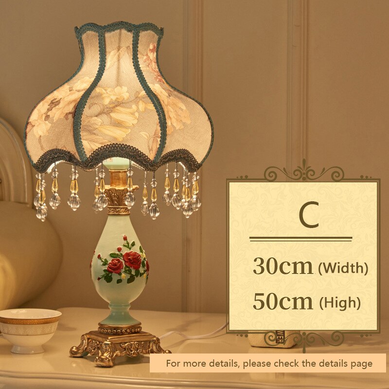 Florenza – Tiffany tafellamp met stoffen kap – Handgemaakt klassiek design