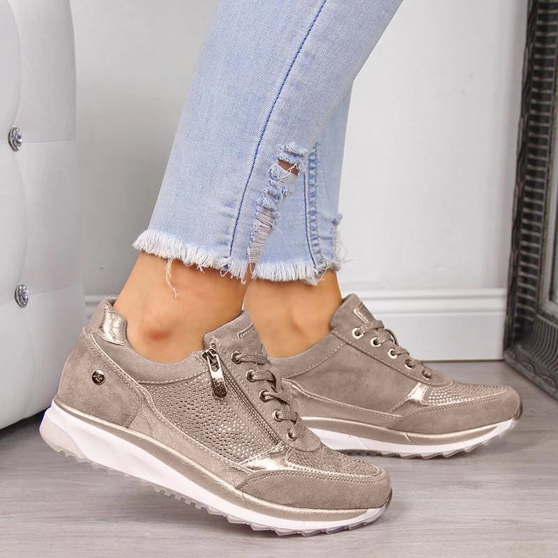 Montira – Zapatos de senderismo para mujer de ante con ajuste ergonómico