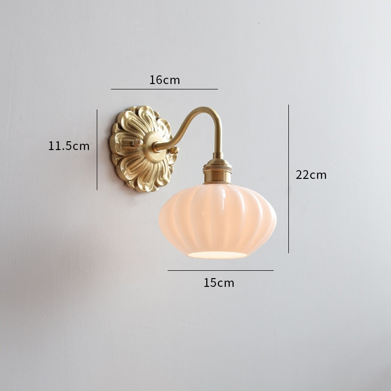 Clarest – Vintage wall lamp frosted glass – Classic design with E27 fitting