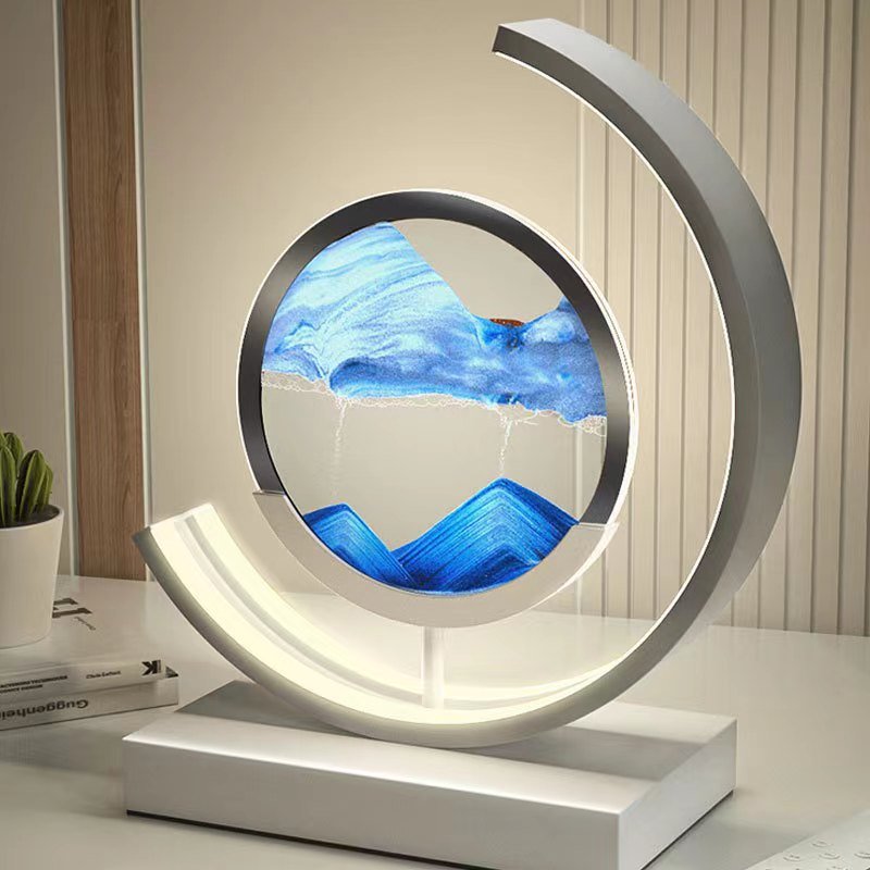 Lumora – Quicksand Table Lamp | 3D Sand Painting & LED Ambient Lighting