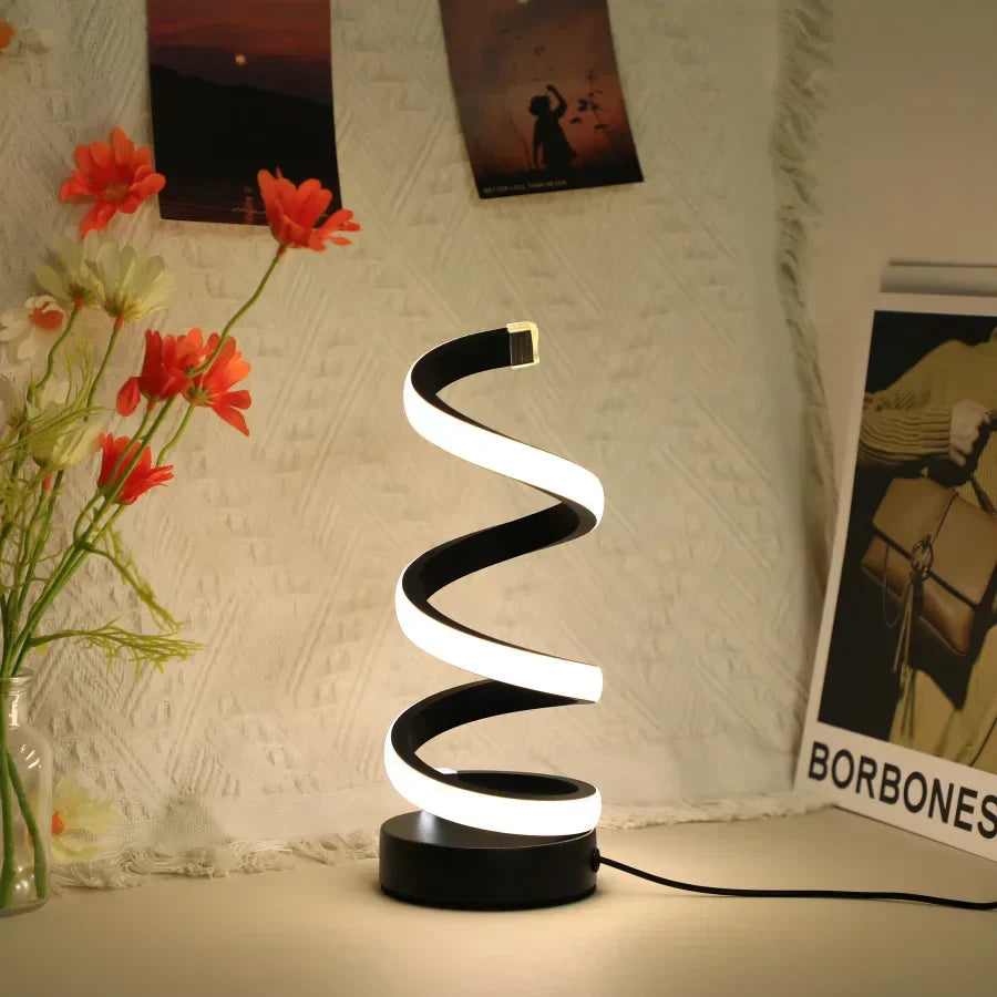 FlexiGlow Modern S-shaped Desk Lamp - Stylish Lighting for Office