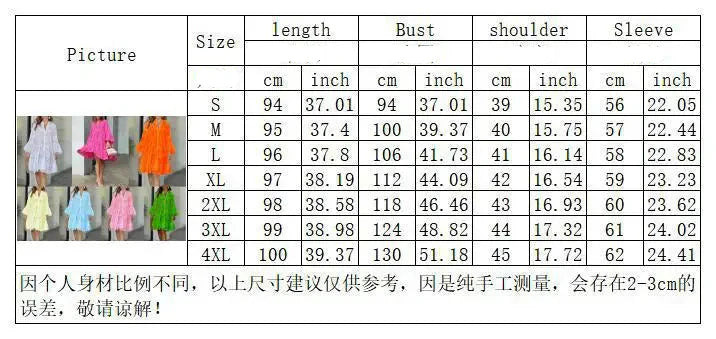 Vestido de verano para damas – túnica calada aireada con escote en V y mangas anchas